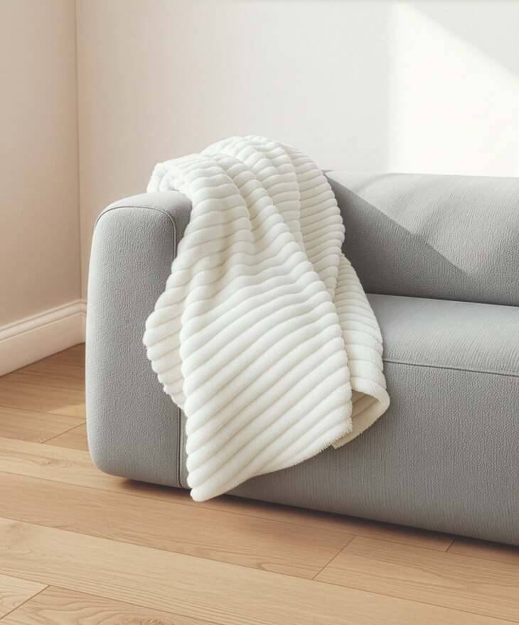 plaid cotelé Yves Rocher